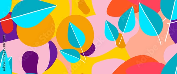 Fototapeta Bold Pattern Tropical Leaf Jungle Modern Motif