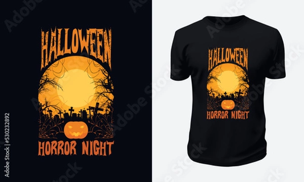 Fototapeta Halloween Horror Night T-shirt Design