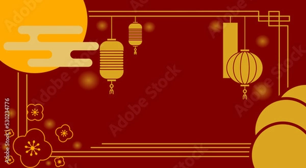 Fototapeta The Chinese Traditional Background, Window Frame, Chinese new year design textures background chinese golden blessing