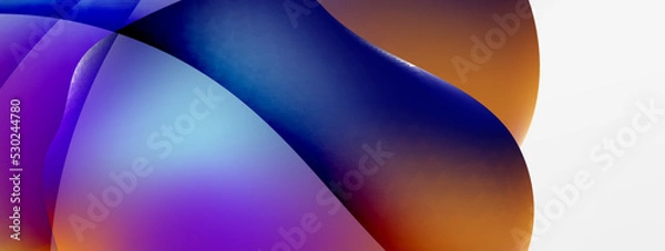 Fototapeta Fluid color abstract background. Liquid gradients, wave pattern. Trendy techno business template for wallpaper, banner, background or landing