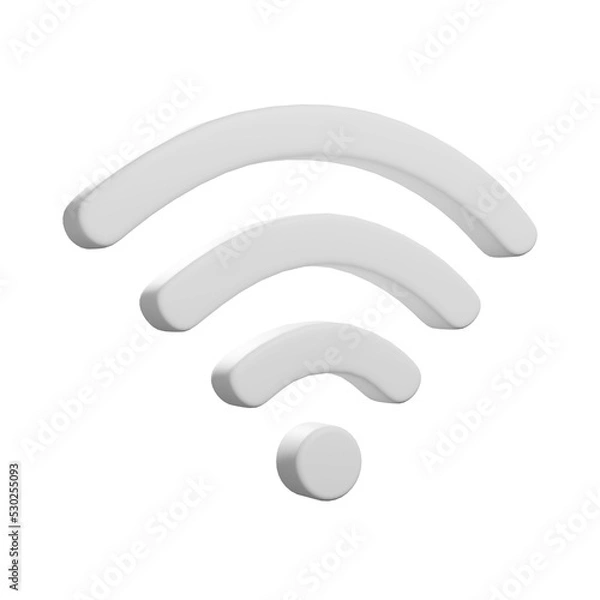 Fototapeta 3d render wifi logo