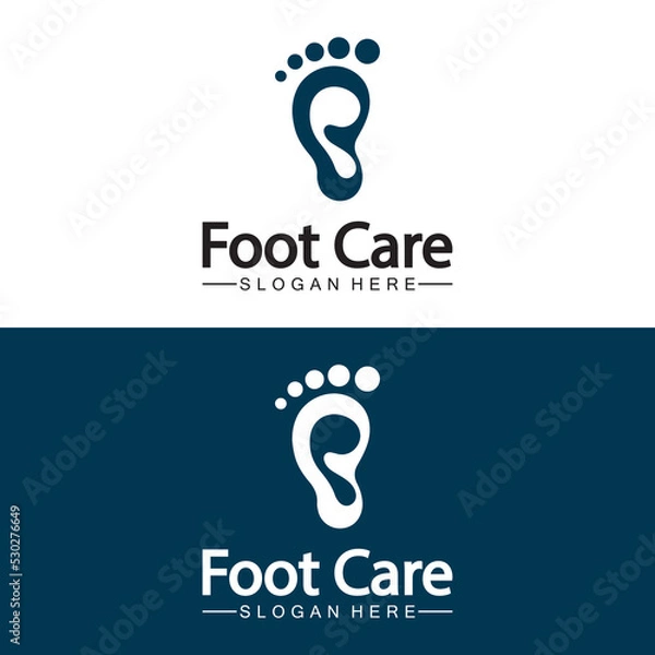 Fototapeta Foot logo design vector template