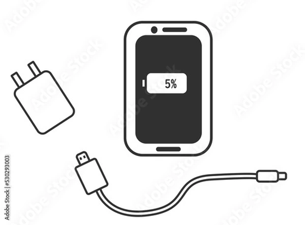 Fototapeta スマホ　充電