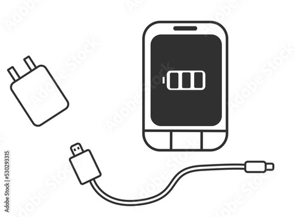 Obraz スマホ　充電