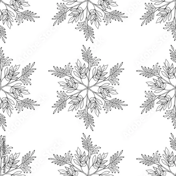 Obraz bitter wood, seamless b-w