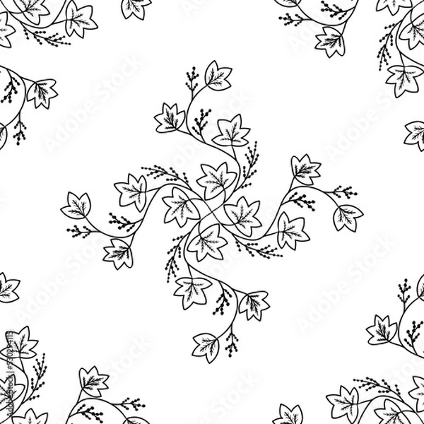 Obraz calumba, seamless b-w