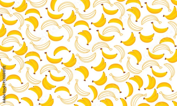Obraz Pattern fruit banana background. Fruit pattern design