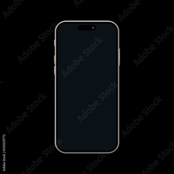 Obraz new realistic smartphone front with dark screen