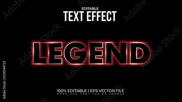 Fototapeta Legend light text effect