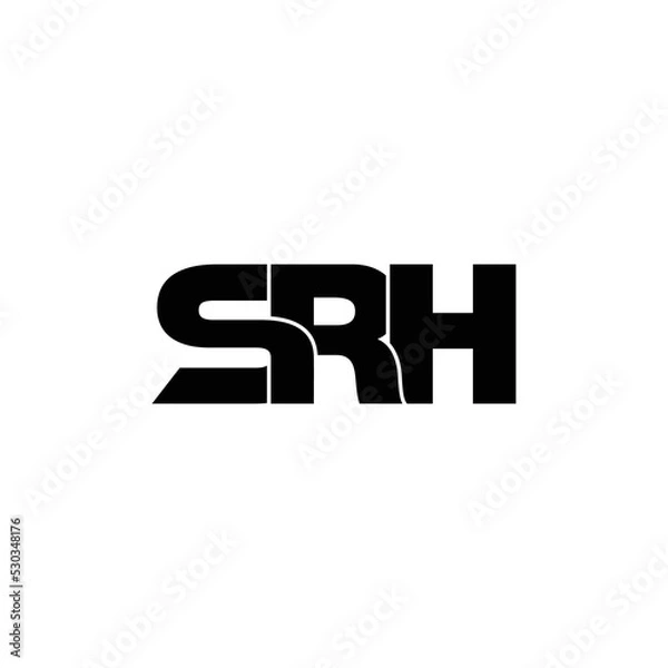 Obraz SRH letter monogram logo design vector