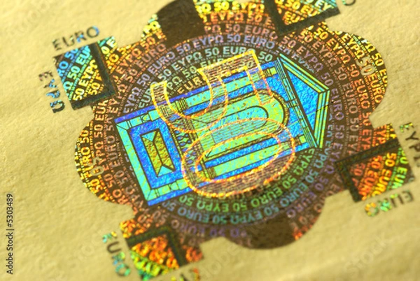 Obraz 50 euro - hologram