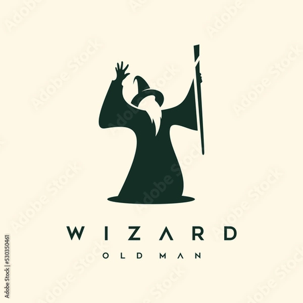 Obraz Wizard Magician logo design illustrations vector template