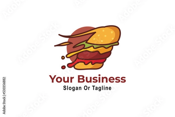 Obraz Delivery Burger Logo