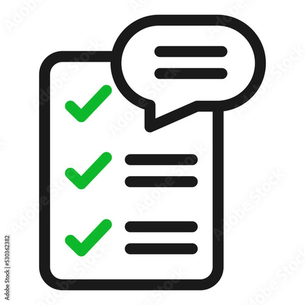 Obraz Survey management icon. Checklist forum vector illustration