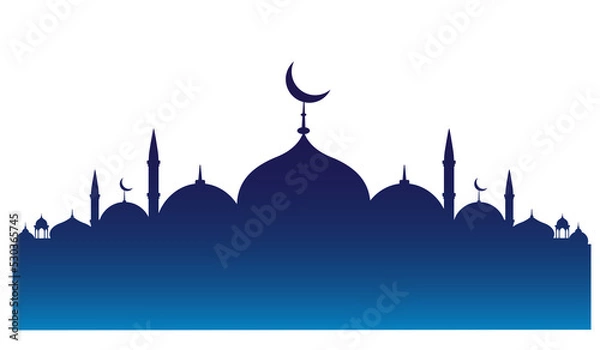 Obraz Image of Ramadan Mosque And Crescent Elements