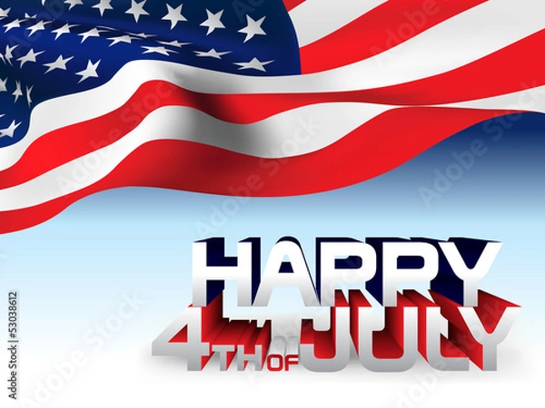 Obraz USA flag Happy 4th of July Vector