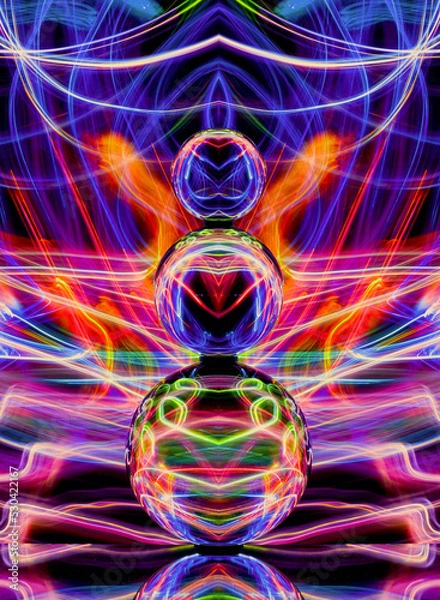 Obraz Lightpainting mit Glasskugel