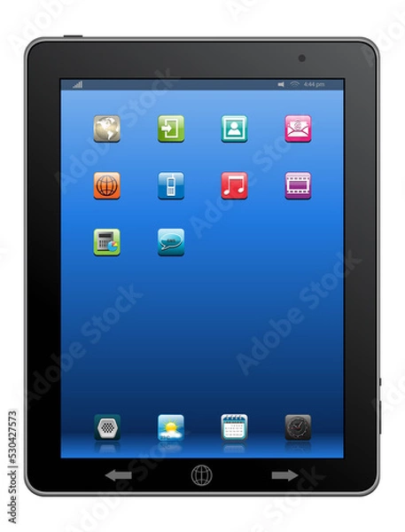 Fototapeta Tablet computer isolated realistic icon.