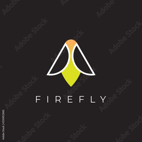 Obraz Firefly logo design illustration vector template