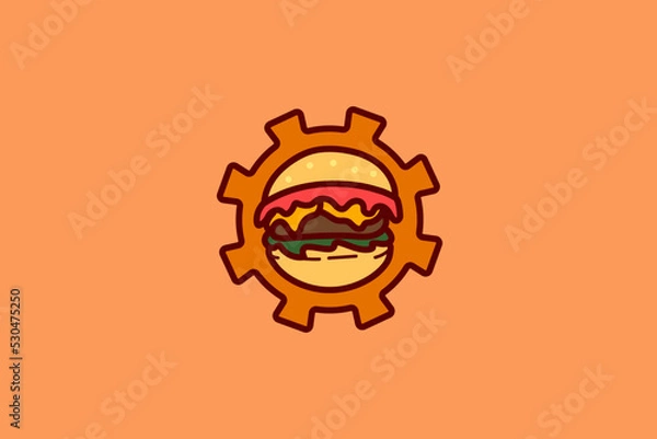 Obraz Machine Burger Logo
