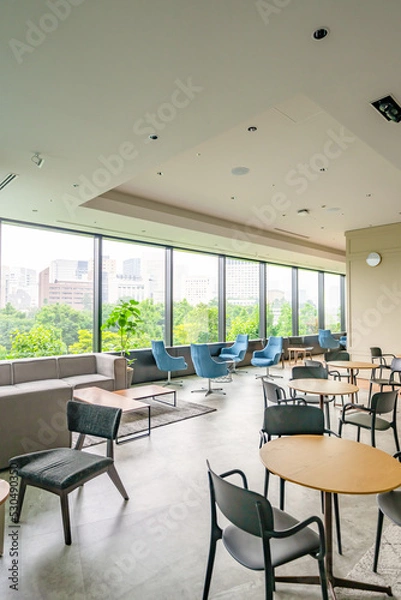 Obraz 無人のモダンなインテリア　オフィス　ロビー　ラウンジ