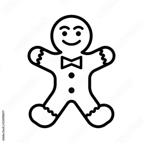 Obraz gingerbread icon vector design template in white background