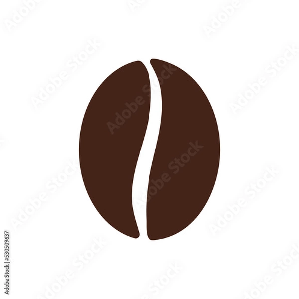 Obraz Single solid coffee bean icon