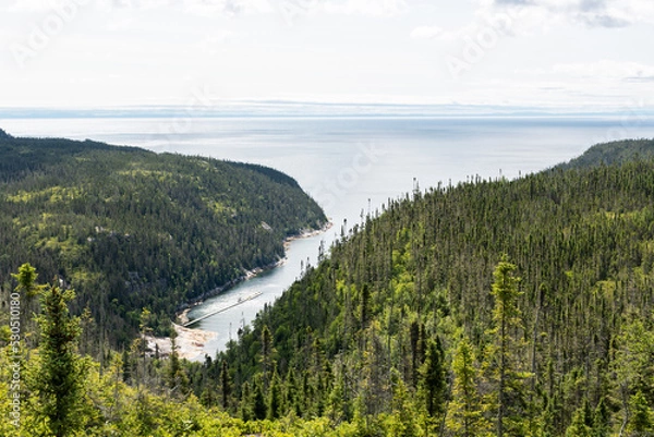 Obraz Beautiful view from the Fjard St-Pancrace Lookout, located a few minutes after Baie-Comeau, in Canada
