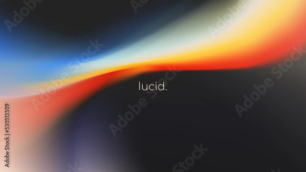 Obraz Outer space gradient trendy background. Wallpaper with ambient soft blurred shapes