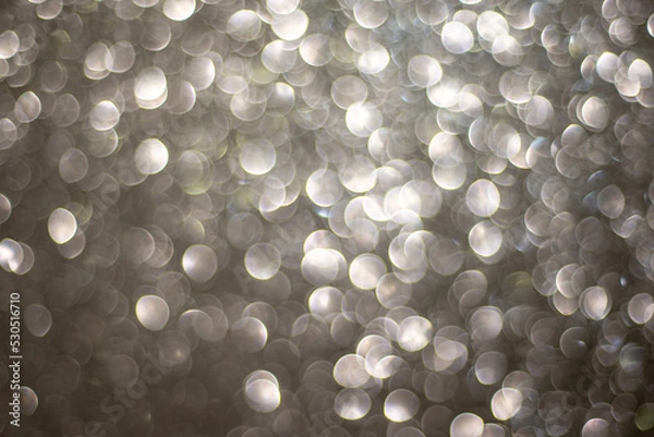 Obraz Sparkling silver bokeh background