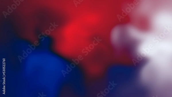 Fototapeta Blurred gradient gradation abstract background smooth fast liquid transition of dark blue red and white colors of 2022 year concept with smooth movement and copy space