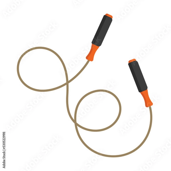 Obraz skipping rope flat vector illustration logo icon clipart