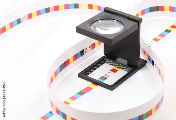 Obraz CMYK printing color bar.