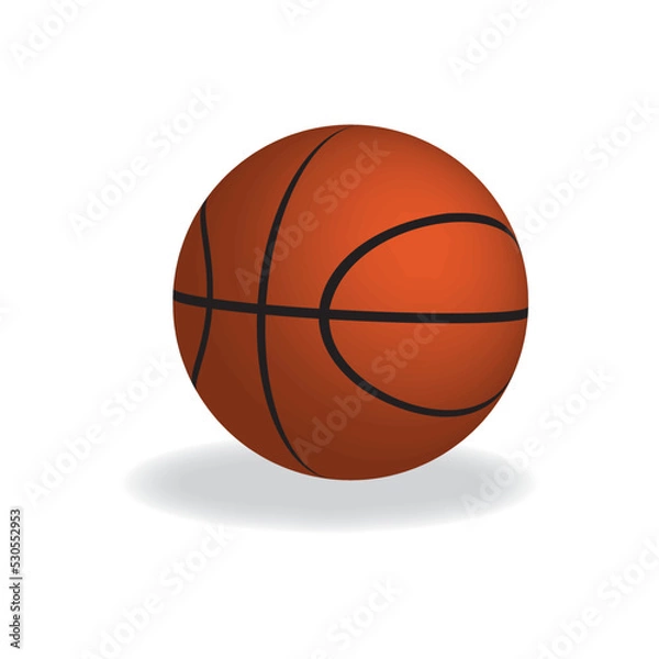 Fototapeta Vector basketball balls on white background