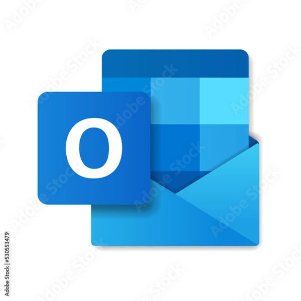 Fototapeta Modern flat design of logo Outlook file icon