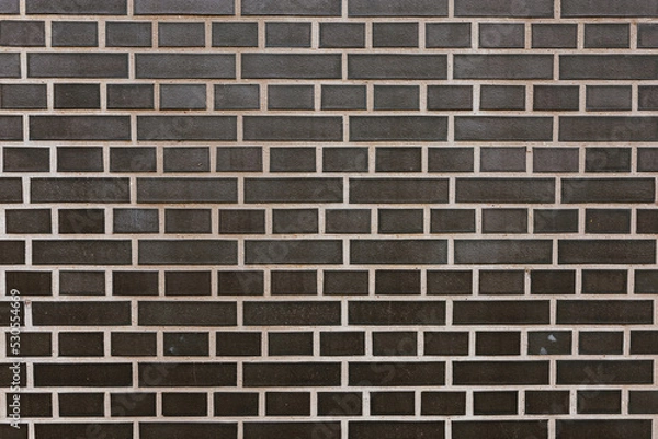 Obraz Black clinker brick wall background