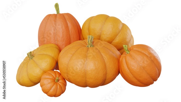 Obraz pumpkin isolated on white background
