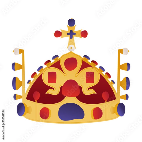 Fototapeta Bohemian Crown of Saint Wenceslas vector isolated on white