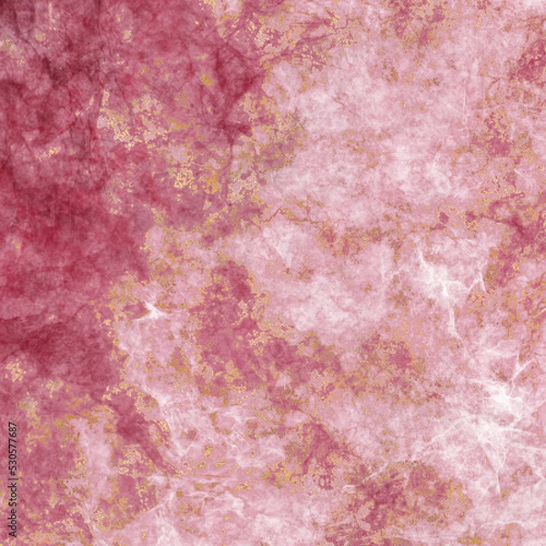 Obraz Abstract background, pink marble stone texture with addition of gold, luxurious material design, digital illustration