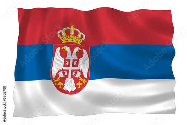 Fototapeta Serbia Flag