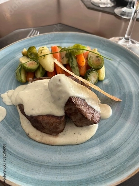 Fototapeta Meat with vegetables