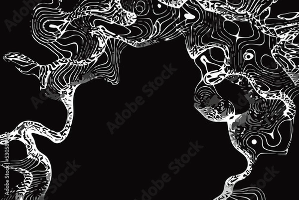 Obraz vector 2d abstract backgraund white and black