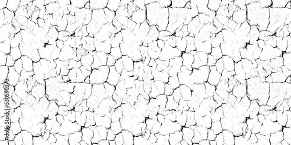 Obraz white cracked wall texture background