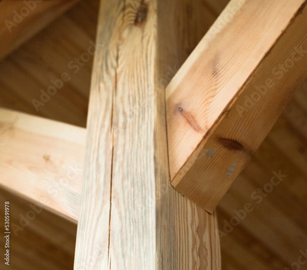 Obraz Wooden post with struts.