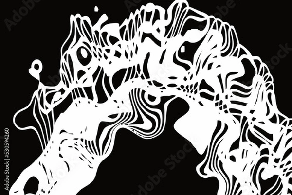 Obraz vector 2d abstract backgraund white and black