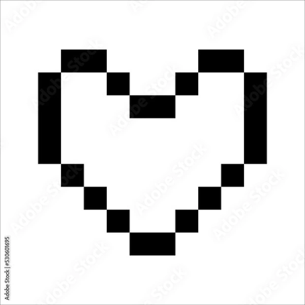 Fototapeta Heart icon, love symbol vector illustration on white background. EPS 10