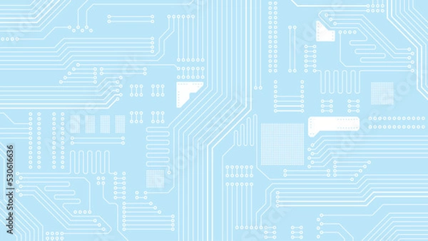 Obraz Electronic circuits vector PCB background