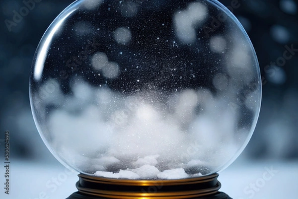 Obraz Snow globe  close up photo illustrated 
