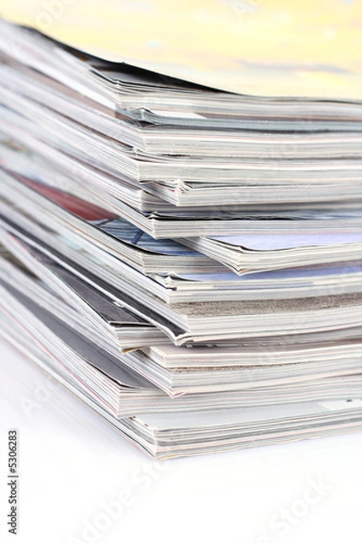 Fototapeta stack of magazines