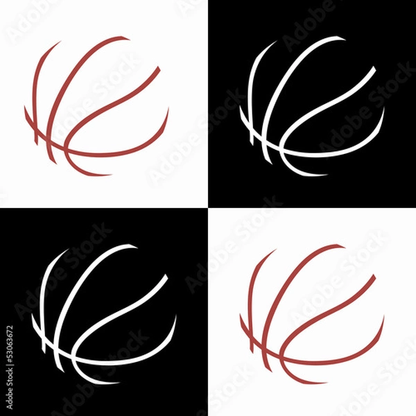 Obraz basketball icons
